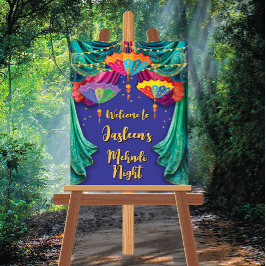 Indiska Mehndi Hindu Välkomsttecken Poster