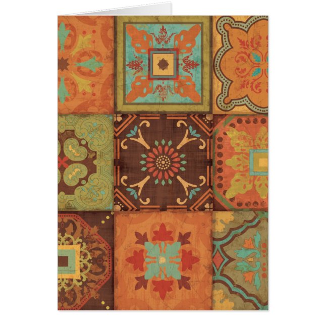 Indiska mönster hälsningskort (Framsidan)