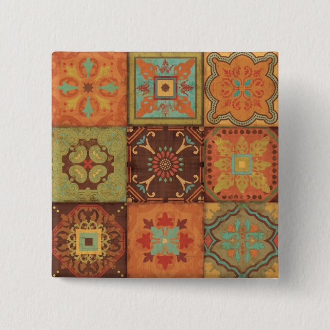 Indiska mönster knapp (Framsida)