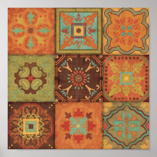 Indiska Mönster Poster