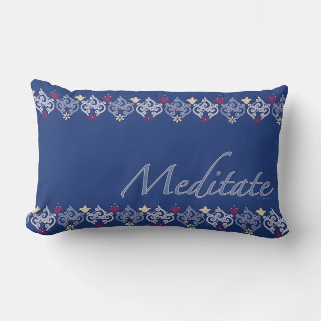 Indiska Motif Meditate Lavender & Guld-flottan Lumbarkudde (Framsida)