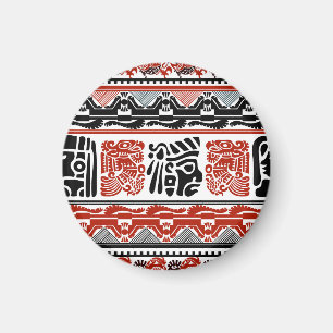 Indiska motiv, svart röd, sömlös mönster. magnet
