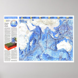 " Indiska oceanen: 1992 KARTA ... Poster