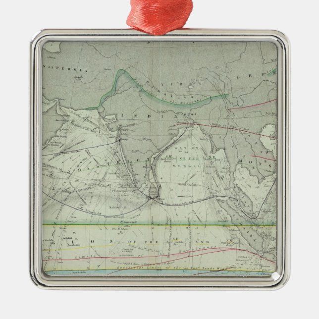 Indiska oceanen 2 julgransprydnad metall (Framsidan)