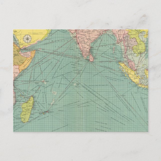 Indiska oceanen 3 vykort (Framsida)