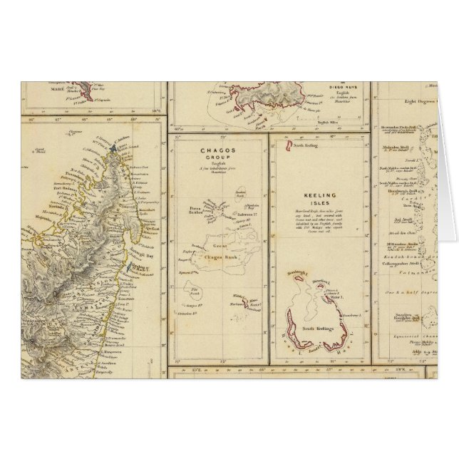 Indiska oceanen hälsningskort (Framsidan Horizontal)