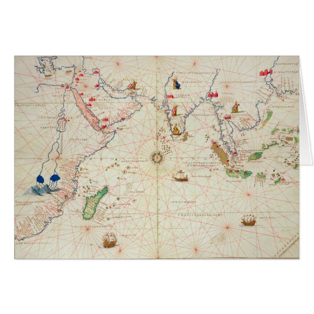 Indiska oceanen hälsningskort (Framsidan Horizontal)