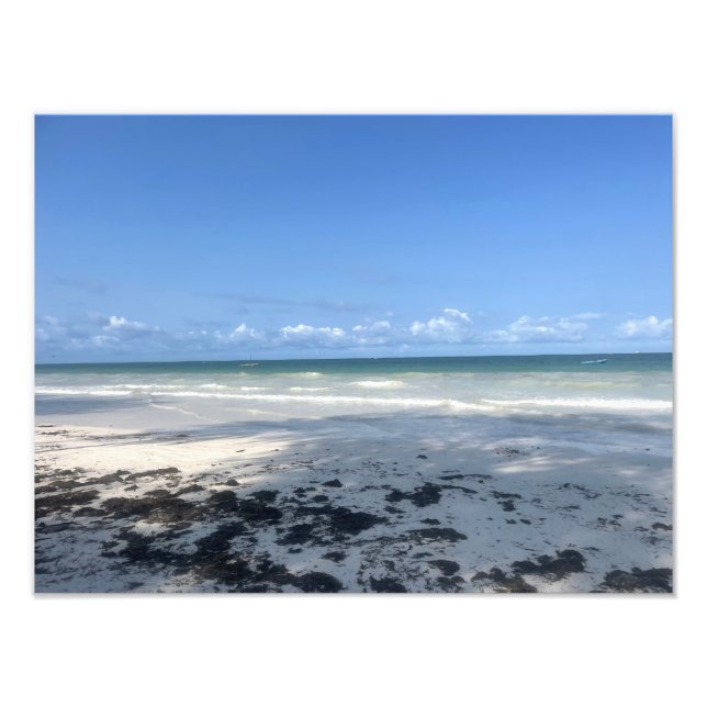 Indiska oceanen Vit sandstrand Fototryck (Framsidan)
