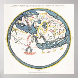 Indiska oceanens historiska karta poster