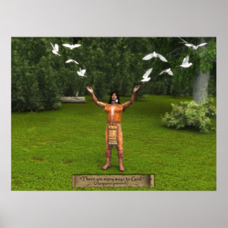 Indiska och duva med ordspråk poster