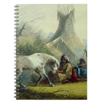 Indiska och hans häst 1858
