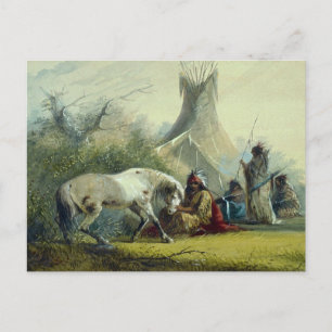 Indiska och hans häst 1858 vykort