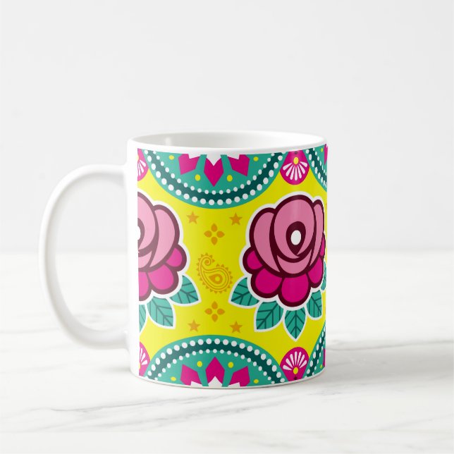 Indiska och pakistanska konst i lastbil, sömlös, l kaffemugg (Vänster)