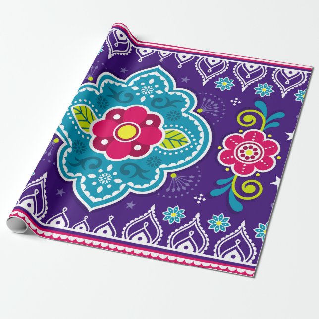 Indiska och pakistanska lastbil-konsten, sömlös mö presentpapper (Utrullad)