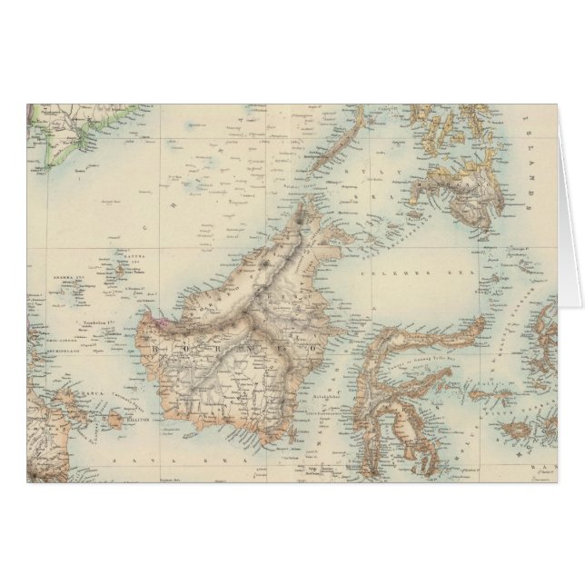 Indiska ögruppen hälsningskort (Framsidan Horizontal)