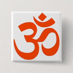 Indiska Om-symbol Knapp