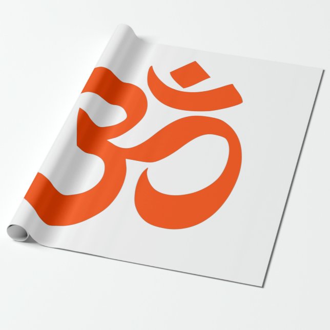 Indiska Om-symbol Presentpapper (Utrullad)