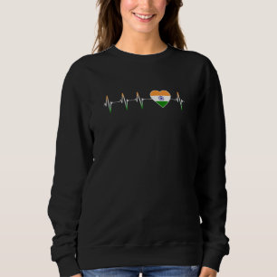 Indiska örtslag I Kärlek India Flagga Heart Land T Shirt
