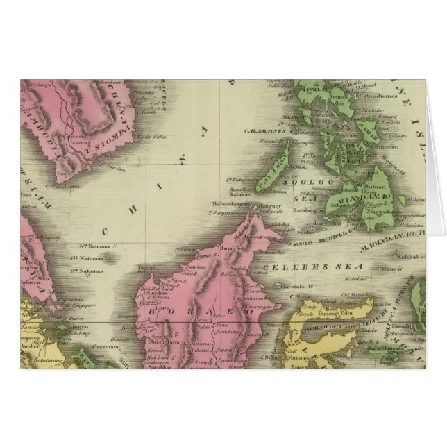 Indiska Öster-öarna Hälsningskort (Framsidan Horizontal)