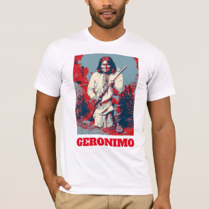 Indiska överste Geronimo Pop Art T Shirt