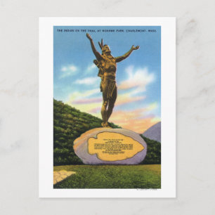 Indiska på Trail Statue på Mohawk Park View Vykort