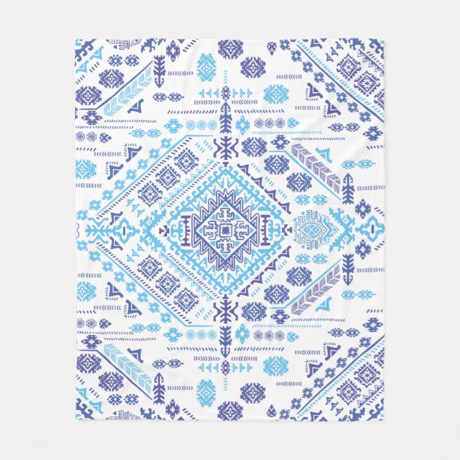 Indiska paisley matta, etnisk mandala mönster. fleecefilt (Framsidan)