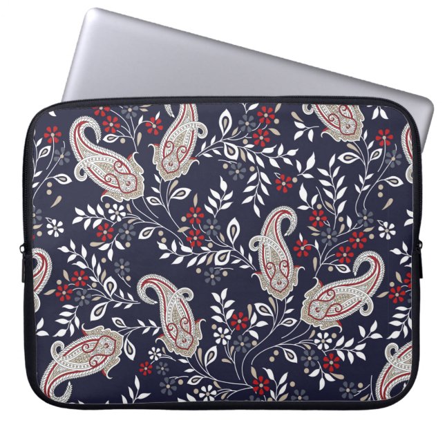 Indiska paisley mönster laptop fodral (Framsidan)
