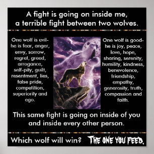 Indiska parabel: två Varger Poster