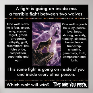 Indiska parabel: två Varger Poster