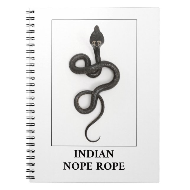 Indiska påven Rope - Cobra Snake Danger Anteckningsbok (Framsidan)