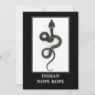 Indiska påven Rope - Cobra Snake Danger Inbjudningar