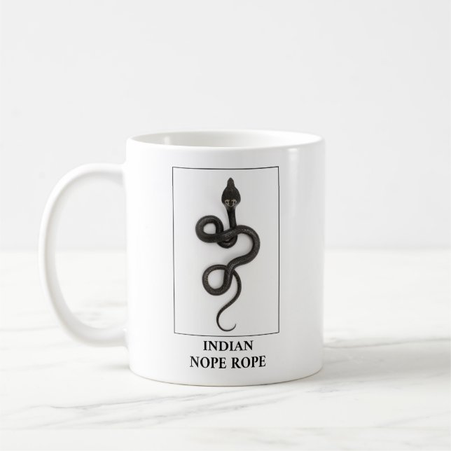 Indiska påven Rope - Cobra Snake Danger Kaffemugg (Vänster)