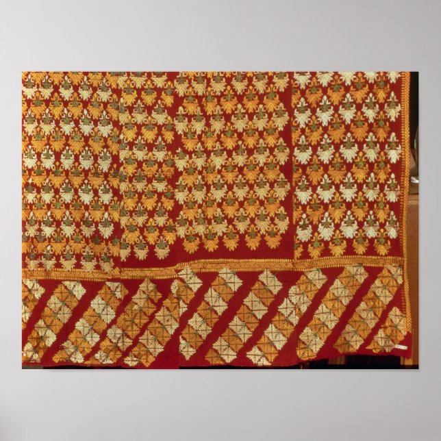 Indiska Phulkeri embroidery Poster (Framsidan)