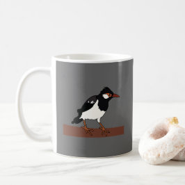 Indiska Pied Myna Bird Art Kaffemugg