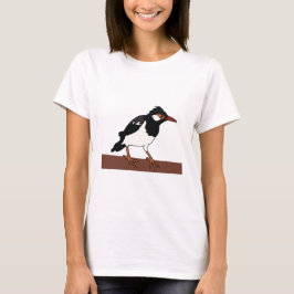 Indiska Pied Myna Bird Art T Shirt