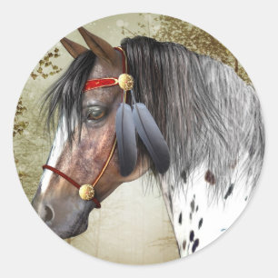 Indiska Pony Sticker - Round Runt Klistermärke