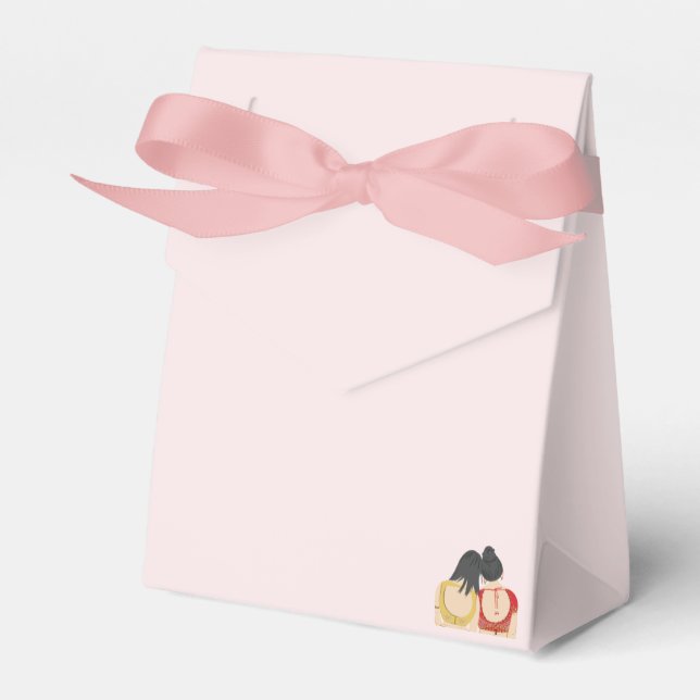 Indiska presentboxar för Bridesmaider Presentaskar (Framsidan Sidan)