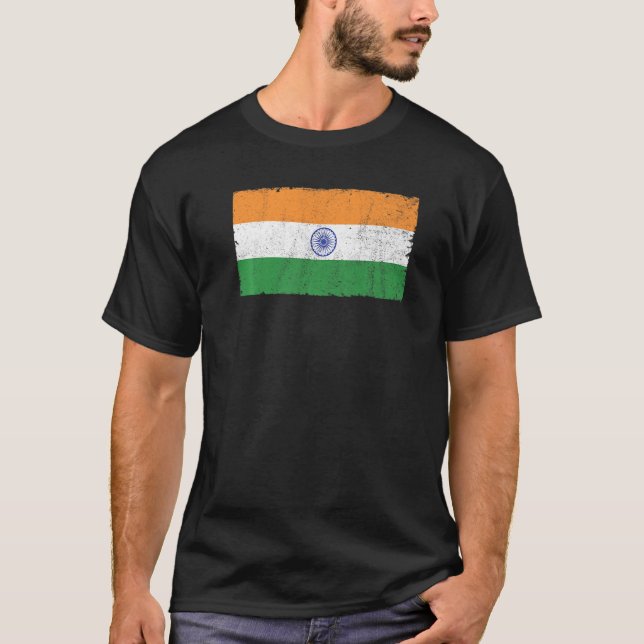 Indiska republiken Dagen Hindustani Indiska Flagga T Shirt (Framsida)