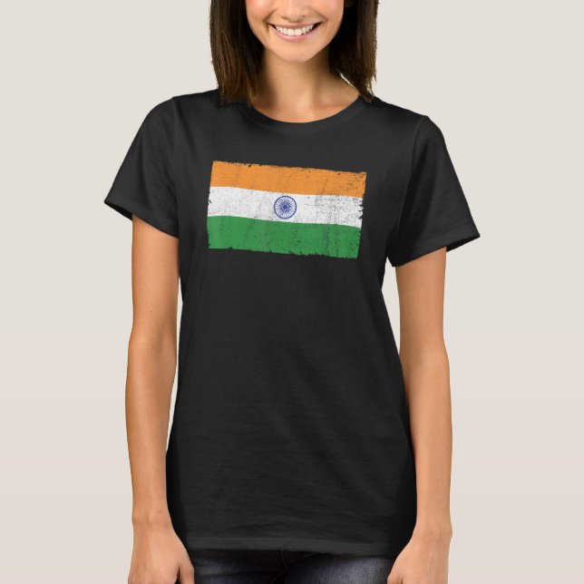 Indiska republiken Dagen Hindustani Indiska Flagga T Shirt (Framsida)