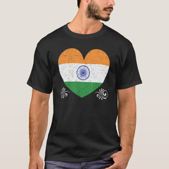 Indiska republiken Dagen Hindustani Indiska Flagga T Shirt (Framsida)