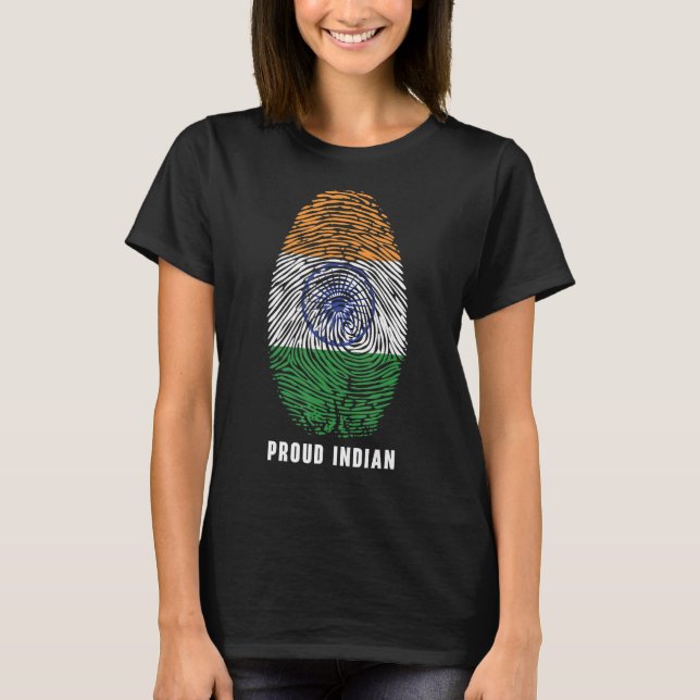 Indiska republiken Dagen Hindustani Indiska Flagga T Shirt (Framsida)