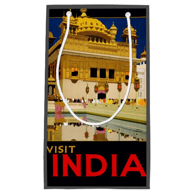Indiska reseaffisch, indian vintage art (Framsidan)