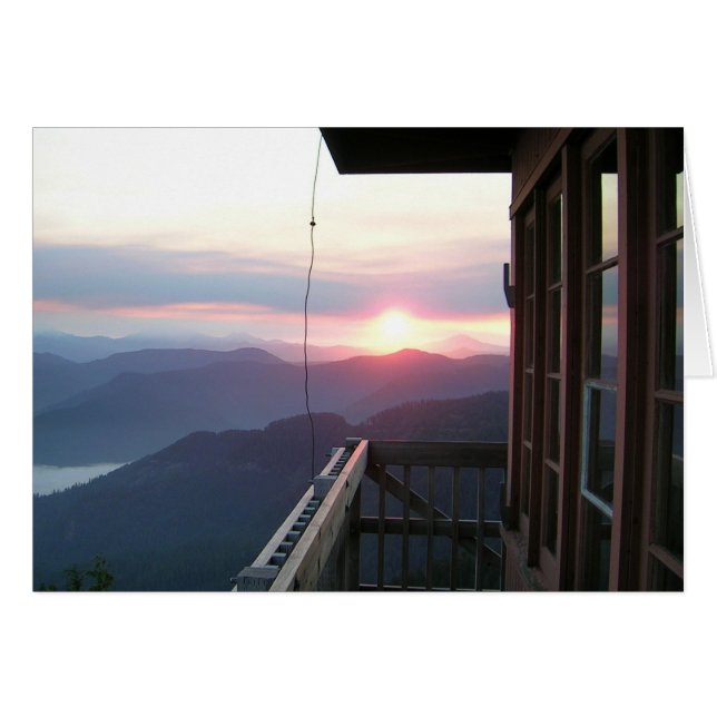 Indiska Ridge Fire Lookout Hälsningskort (Framsidan Horizontal)