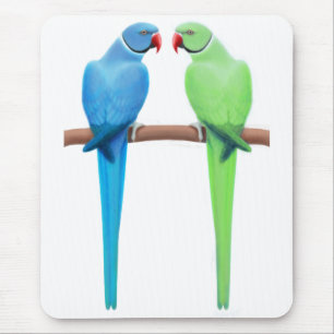 Indiska Ringneck parakiter Mousepad Musmatta