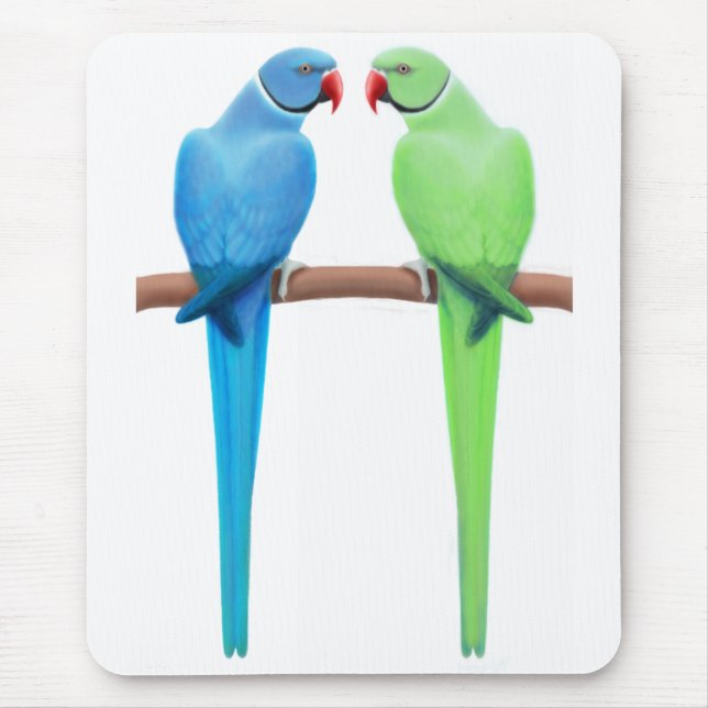 Indiska Ringneck parakiter Mousepad Musmatta (Framsidan)