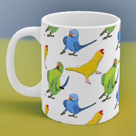 Indiska rödhalsens Parrot Mönster Pet Birds (Pet B Kaffemugg