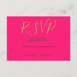 Indiska Rosa Guld Färg Modern Bröllops RSVP Tilläggskort