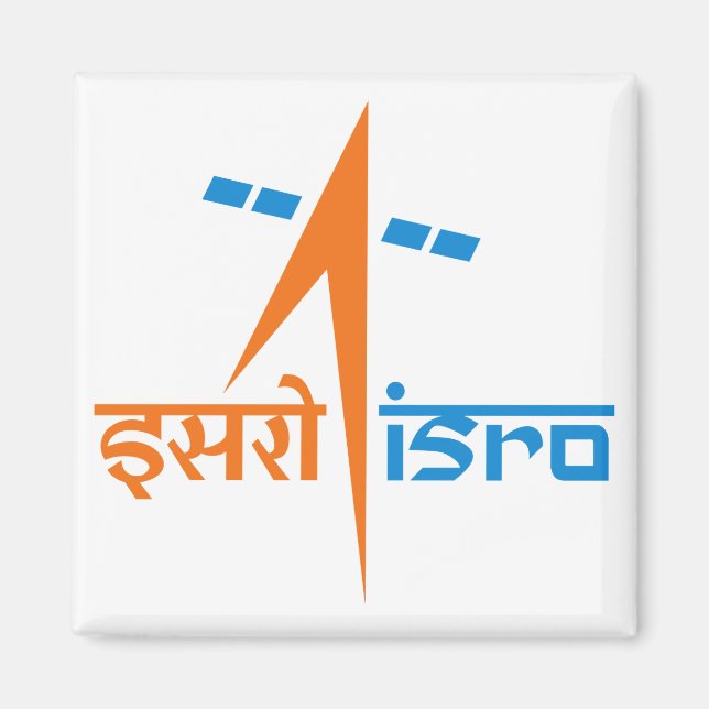 Indiska rymdforskningsorganisationen ISRO Magnet (Framsidan)