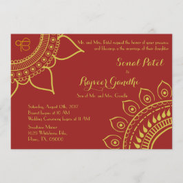 Indiska SIkh Ik Onkar Wedding Invite Mehndi Sangee Inbjudningar
