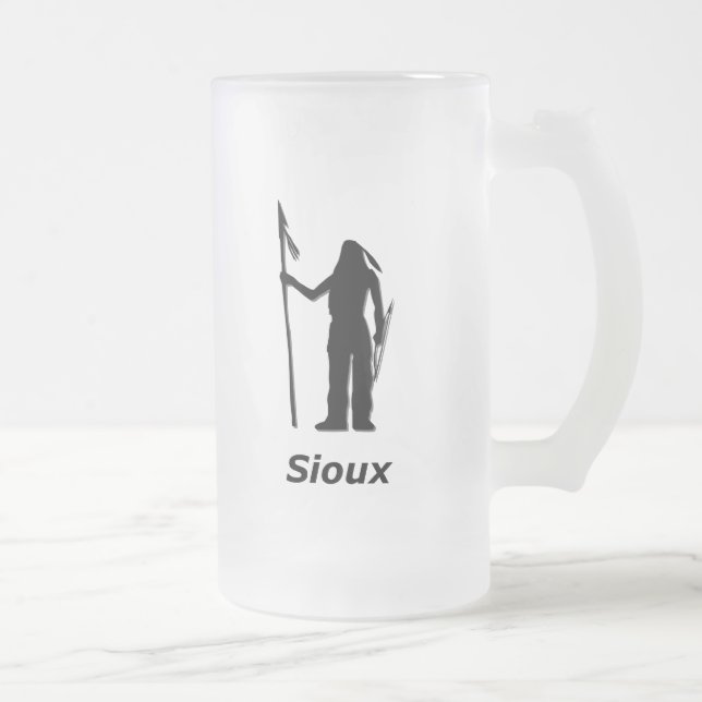 Indiska Sioux Frostat Ölglas (Höger)